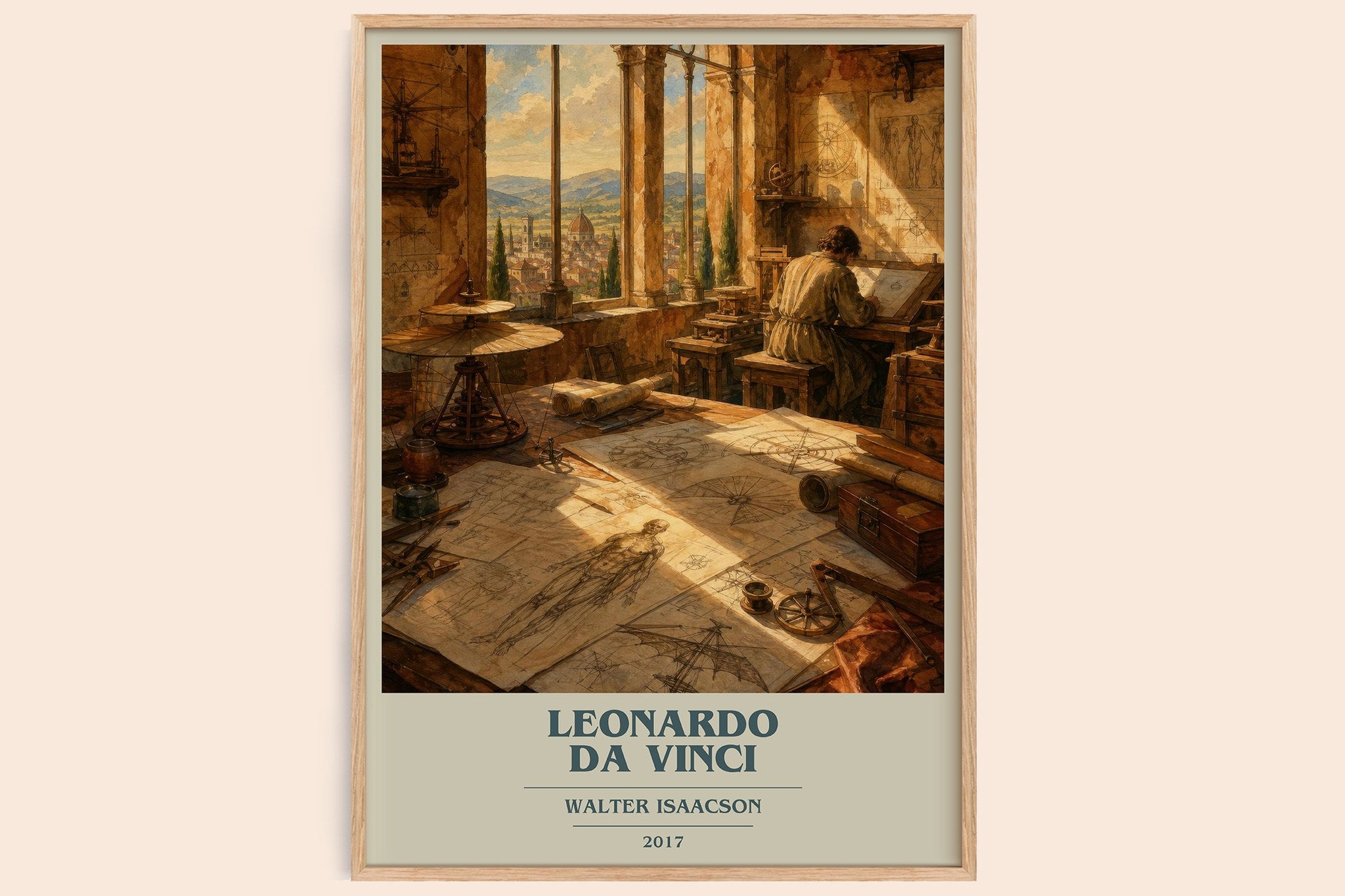 Leonardo da Vinci Book Cover Poster by Walter Isaacson