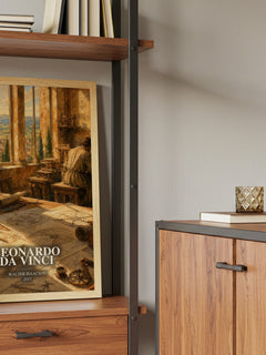 Leonardo da Vinci book watercolour illustration paper finish options – matte satin gloss