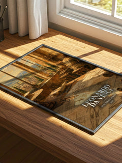 Leonardo da Vinci watercolour book poster framed on wall – non fiction wall art