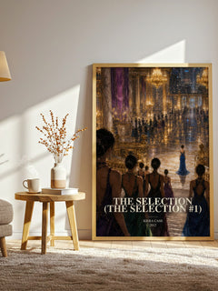 The Selection (The Selection #1) watercolour print in frame leaning in hallway – dystopian wall art