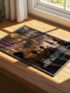 The Selection (The Selection #1) watercolour book poster framed on wall – dystopian wall art