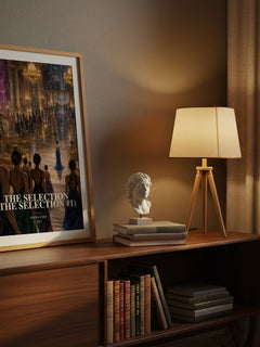 The Selection (The Selection #1) watercolour print on bookshelf – Kiera Cass fan gift