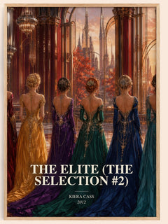 The Elite (The Selection #2) watercolour book poster by Kiera Cass – framed literary art print