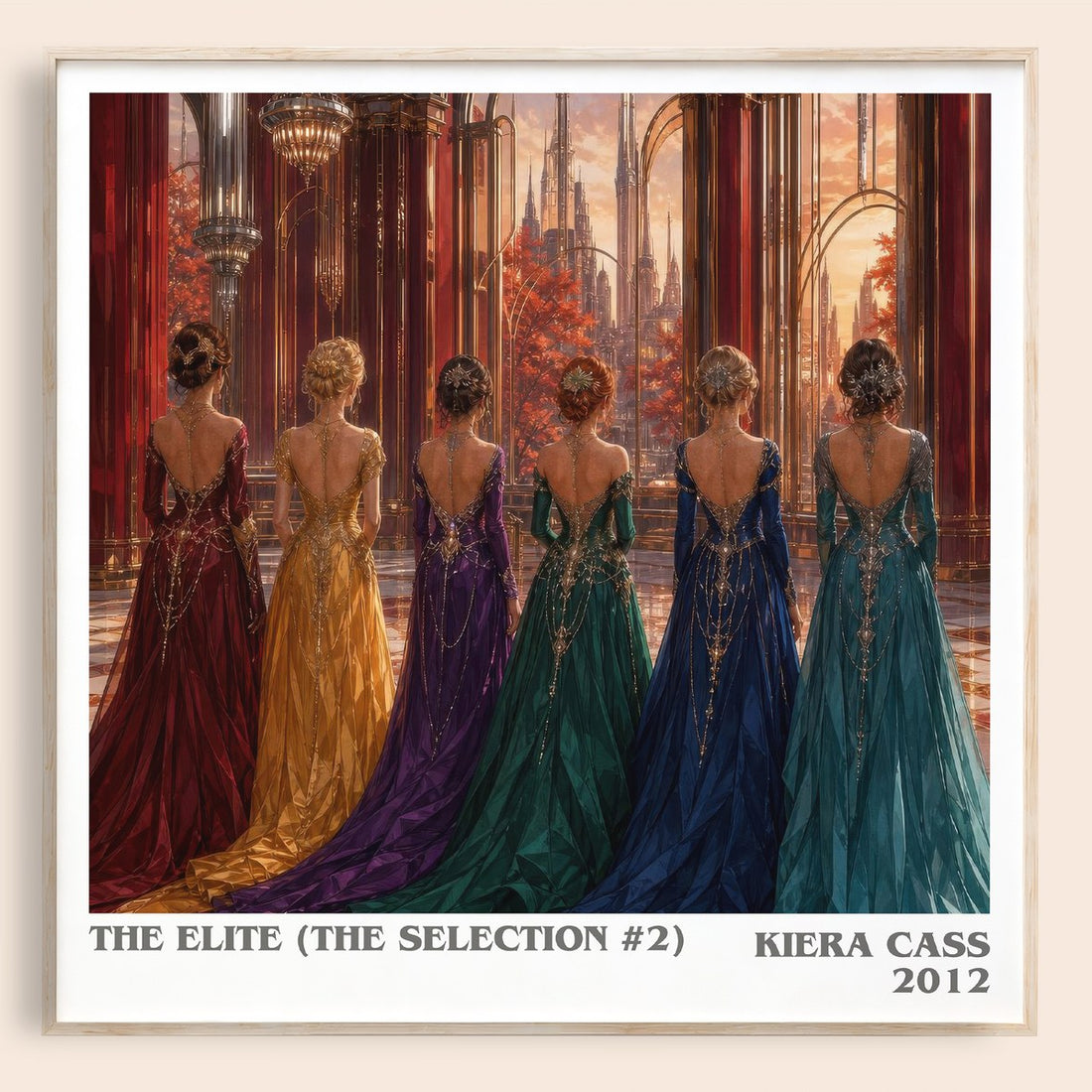 The Elite (The Selection #2) literary book poster by Kiera Cass – framed literary art print