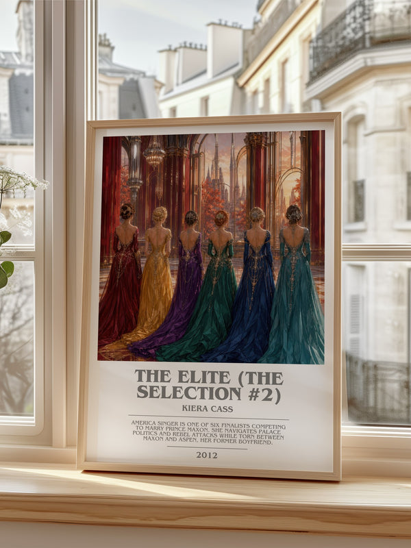 The Elite (The Selection #2) bookish poster colour and style options – Kiera Cass book art
