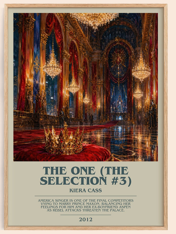 The One (The Selection #3) bookish book poster by Kiera Cass – framed literary art print