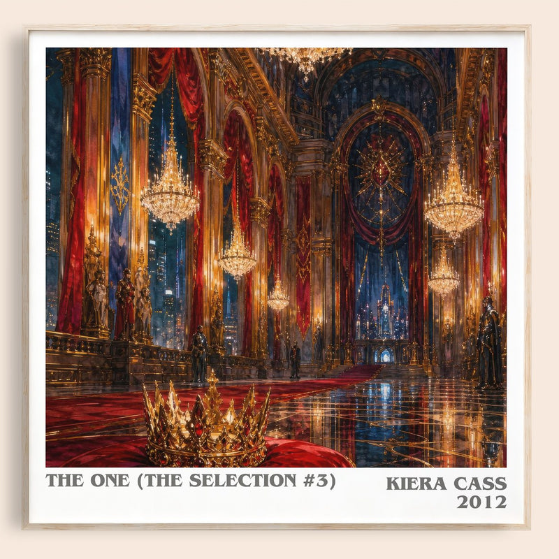The One (The Selection #3) literary book poster by Kiera Cass – framed literary art print