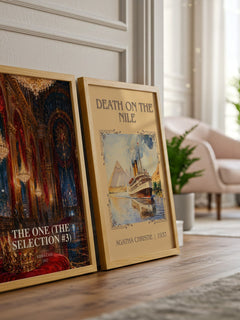 The One (The Selection #3) watercolour print framed by window – literary home decor