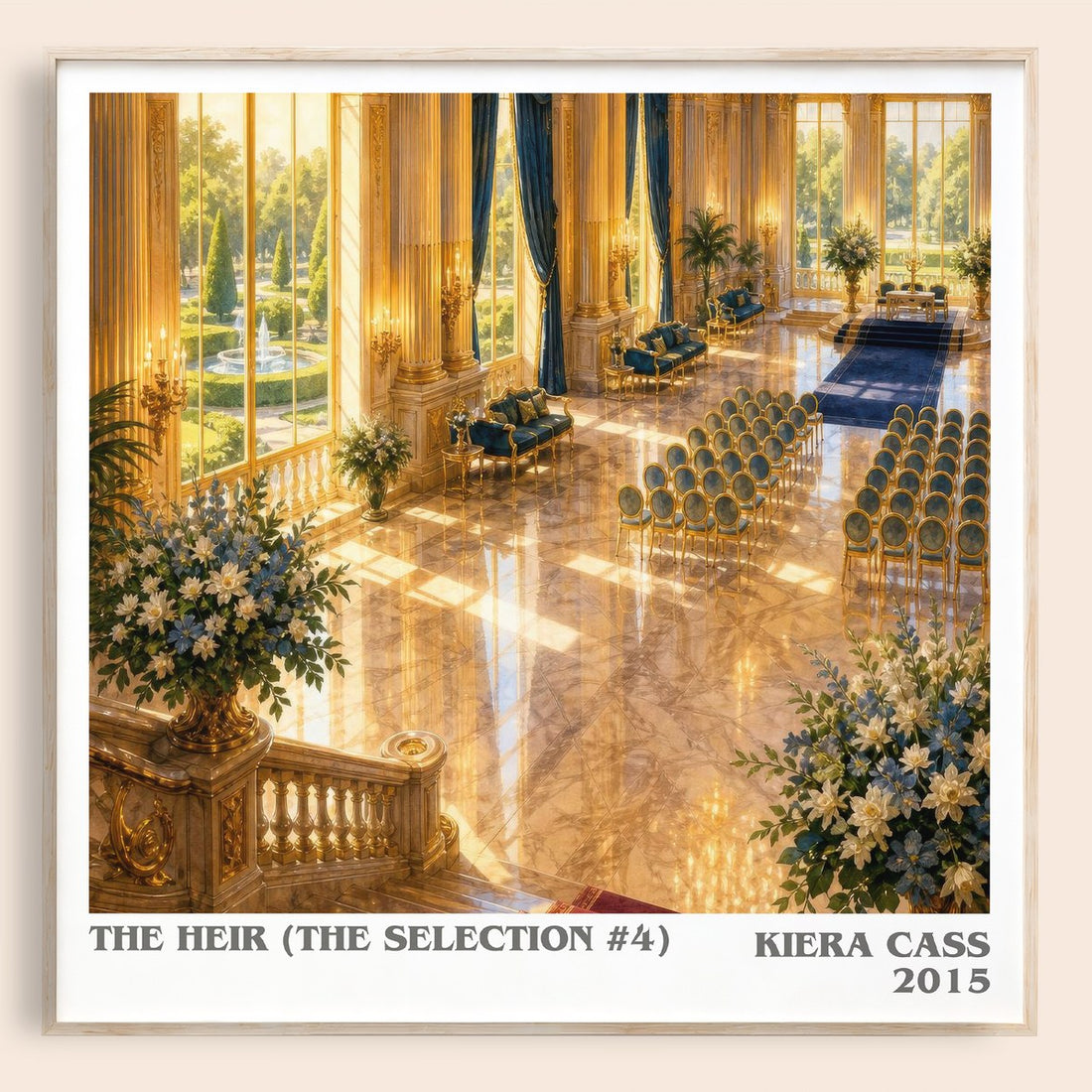 The Heir (The Selection #4) literary book poster by Kiera Cass – framed literary art print