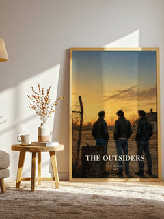 The Outsiders watercolour print in frame leaning in hallway – young adult wall art