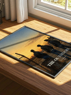 The Outsiders watercolour book poster framed on wall – young adult wall art