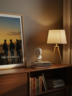The Outsiders watercolour print on bookshelf – S. E. Hinton fan gift