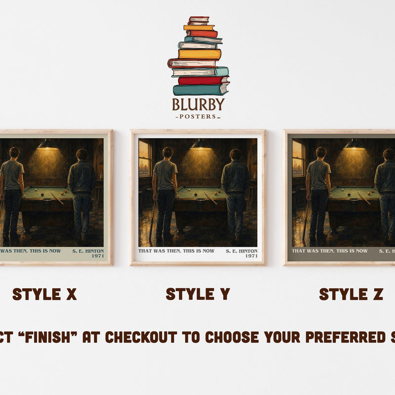 That was then, this is now literary print in frame leaning in hallway – young adult wall art