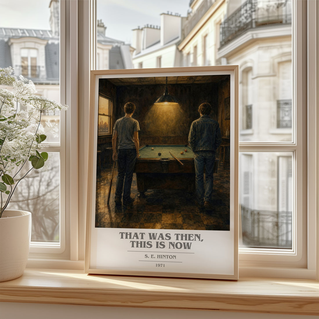That was then, this is now book cover poster colour and style options – S. E. Hinton book art