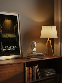 That was then, this is now watercolour print on bookshelf – S. E. Hinton fan gift