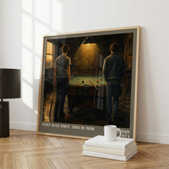 That was then, this is now literary print framed by window – literary home decor