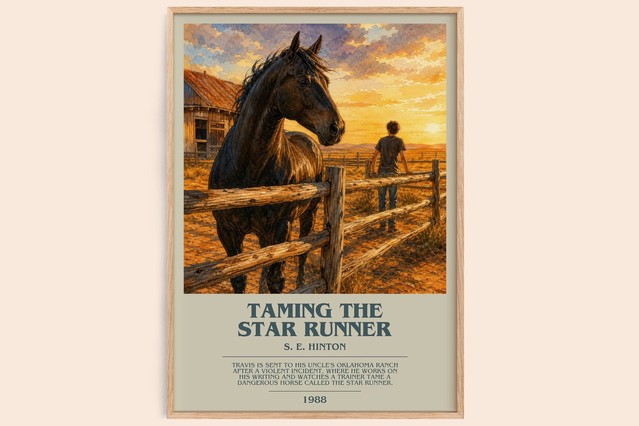Taming the Star Runner Bookish Wall Art by S. E. Hinton