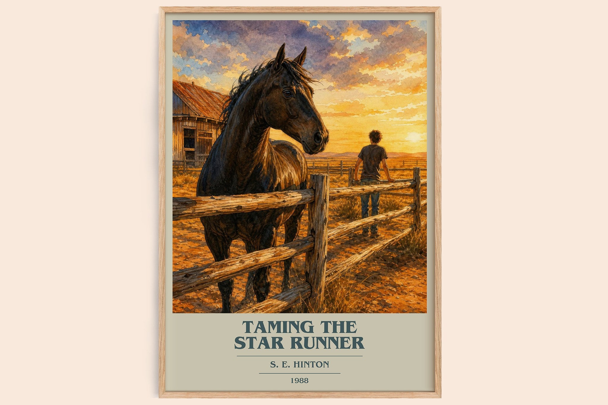 Taming the Star Runner Book Cover Poster by S. E. Hinton