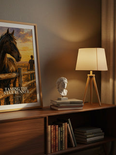 Taming the Star Runner watercolour print on bookshelf – S. E. Hinton fan gift