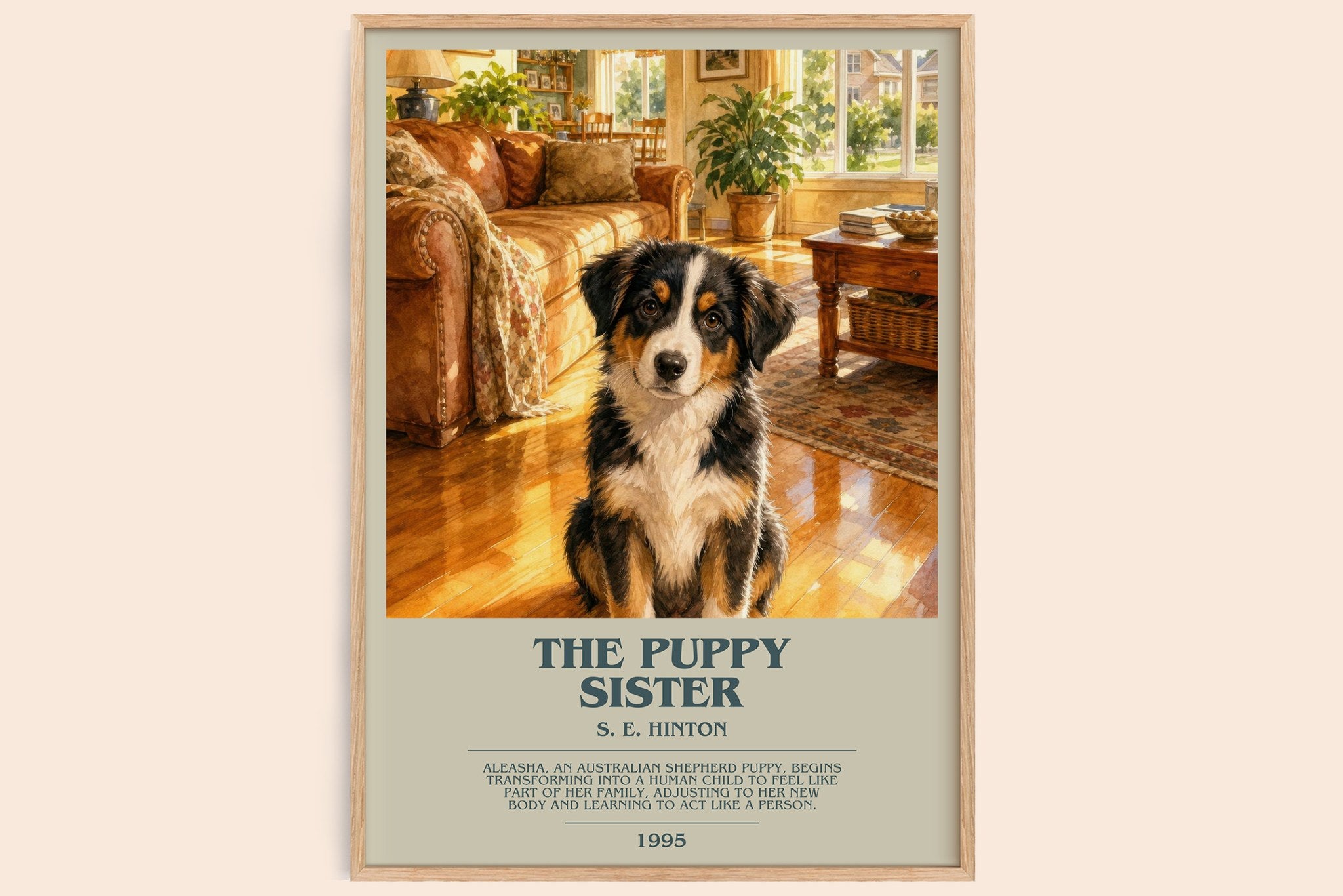 The Puppy Sister Bookish Wall Art by S. E. Hinton