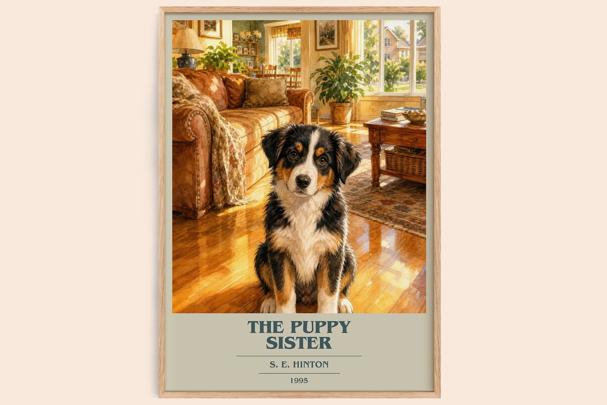 The Puppy Sister Book Cover Poster by S. E. Hinton