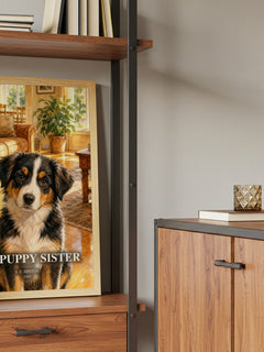 The Puppy Sister book watercolour illustration paper finish options – matte satin gloss