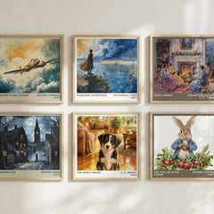 The Puppy Sister literary art print colour and style options – S. E. Hinton book art