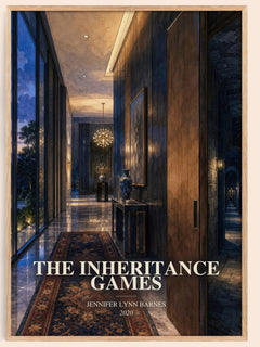 The Inheritance Games watercolour book poster by Jennifer Lynn Barnes – framed literary art print