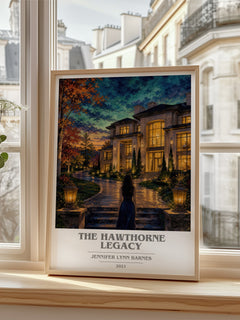 The Hawthorne Legacy book cover poster colour and style options – Jennifer Lynn Barnes book art