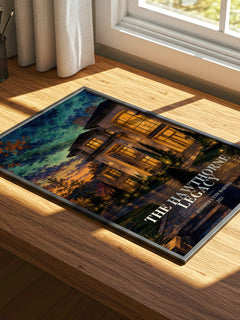 The Hawthorne Legacy watercolour book poster framed on wall – young adult wall art