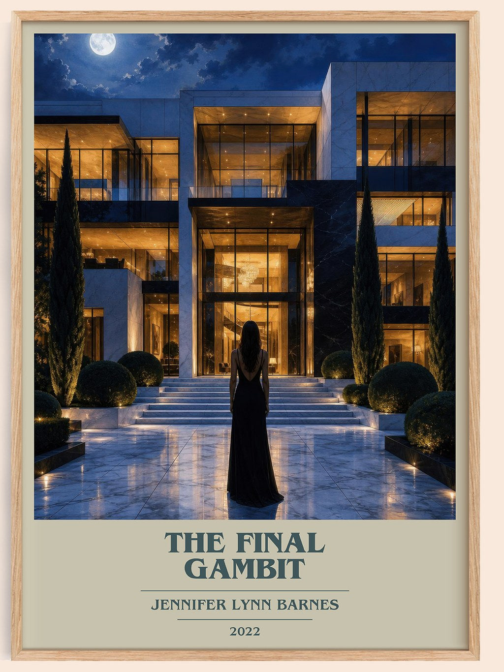 The Final Gambit book cover book poster by Jennifer Lynn Barnes – framed literary art print