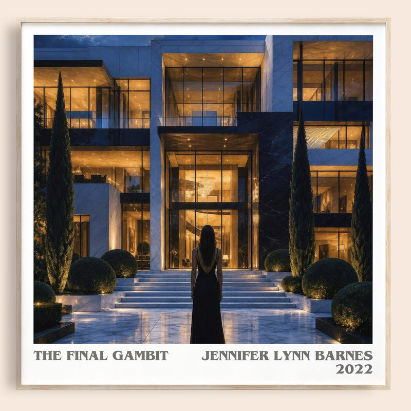 The Final Gambit literary book poster by Jennifer Lynn Barnes – framed literary art print