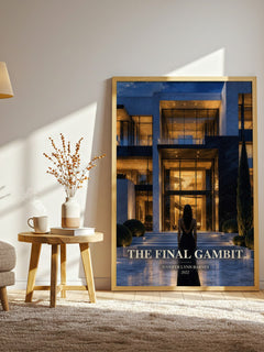 The Final Gambit watercolour print in frame leaning in hallway – young adult wall art