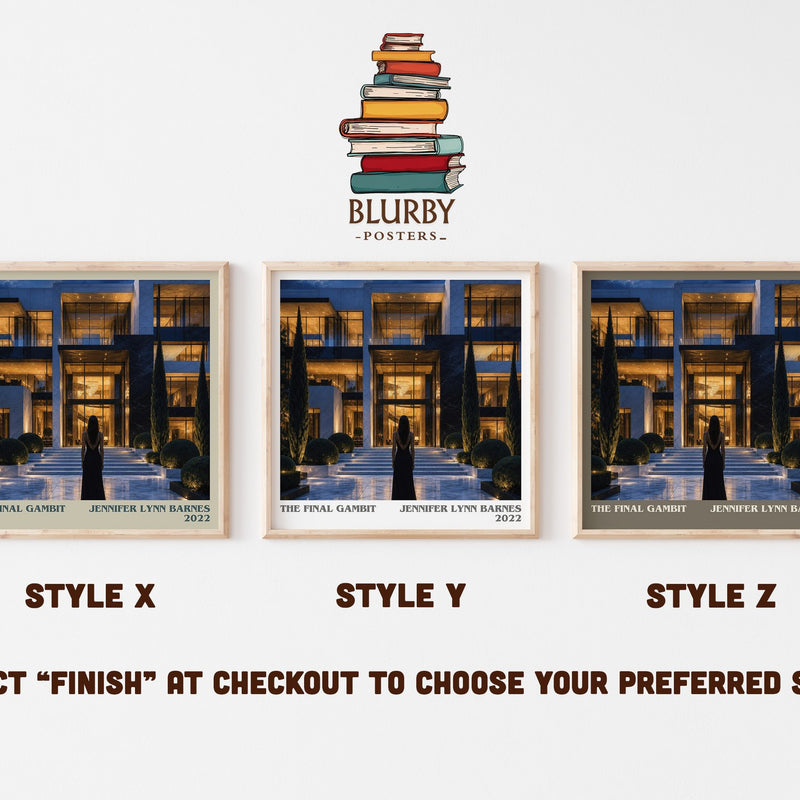 The Final Gambit literary print in frame leaning in hallway – young adult wall art