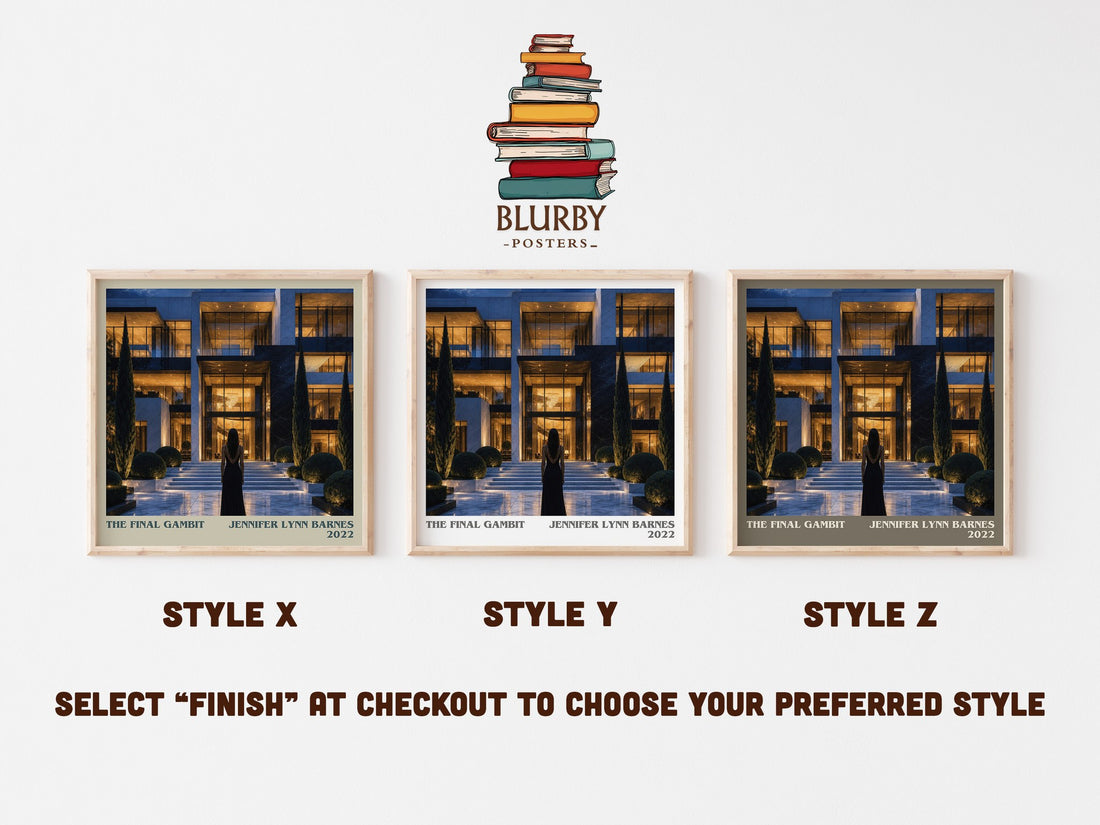 The Final Gambit literary print in frame leaning in hallway – young adult wall art (mockup)