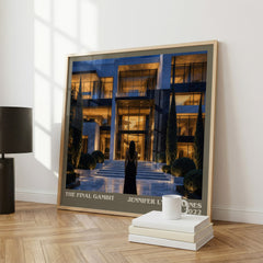 The Final Gambit literary print framed by window – literary home decor