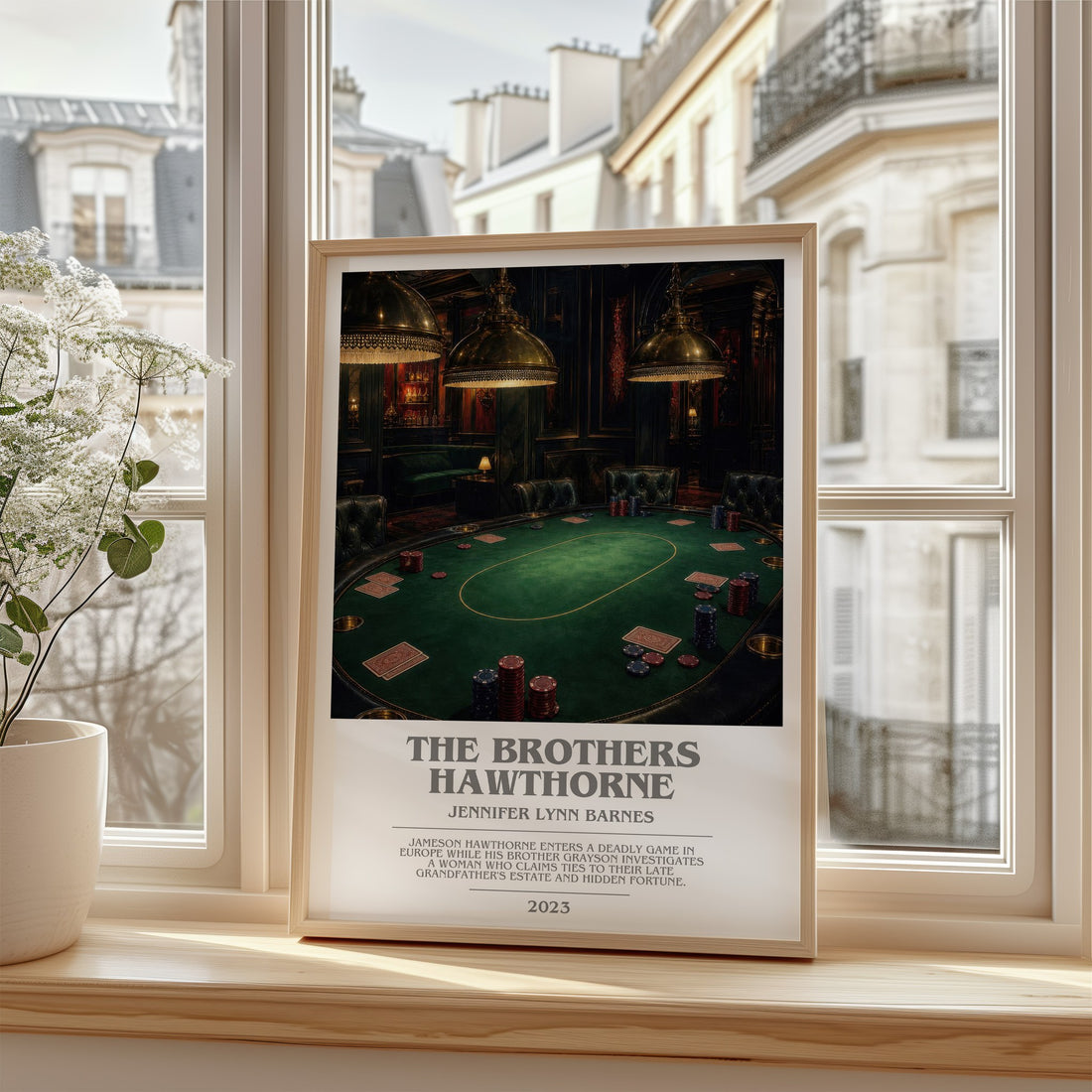 The Brothers Hawthorne bookish poster colour and style options – Jennifer Lynn Barnes book art