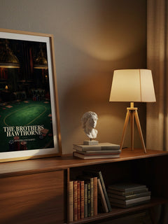The Brothers Hawthorne watercolour print on bookshelf – Jennifer Lynn Barnes fan gift