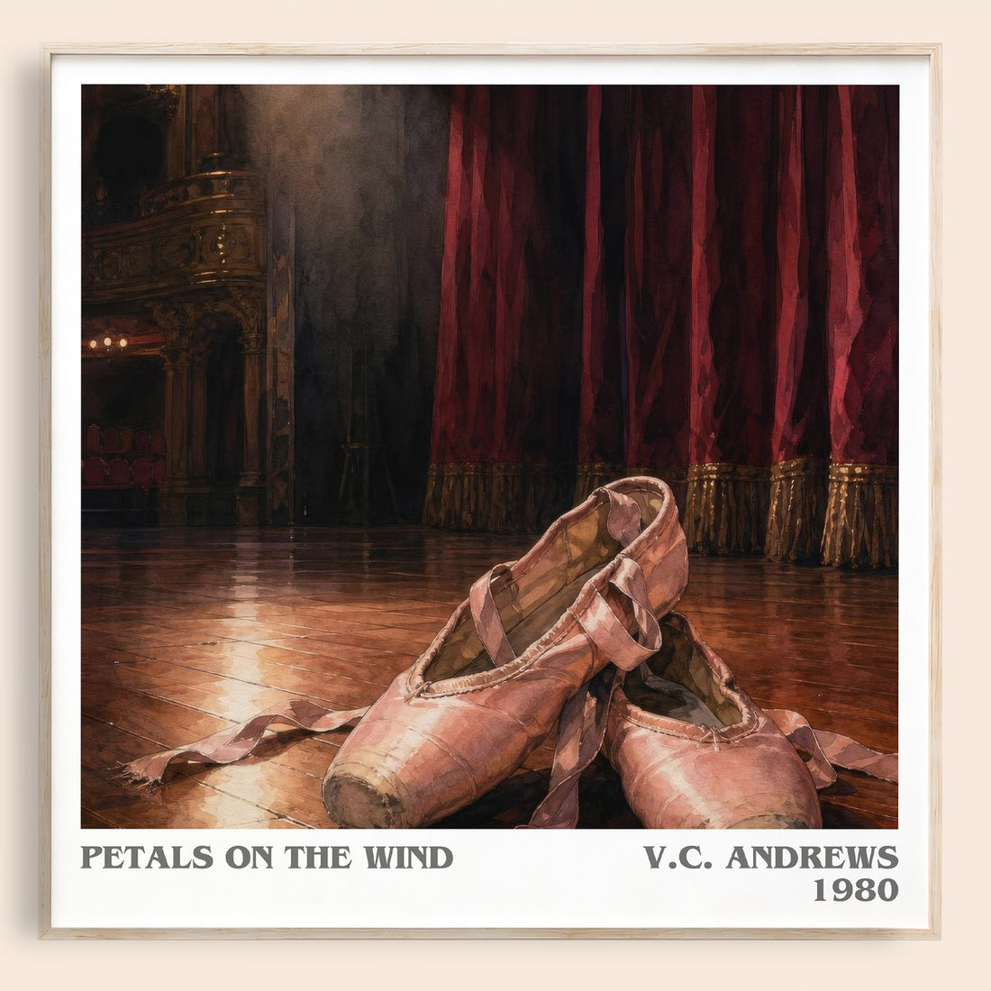 Petals on the Wind literary book poster by V.C. Andrews – framed literary art print
