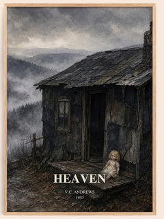 Heaven watercolour book poster by V.C. Andrews – framed literary art print