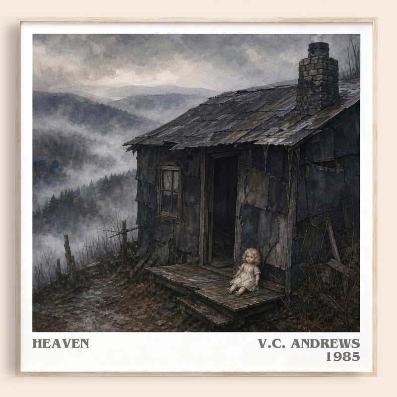 Heaven literary book poster by V.C. Andrews – framed literary art print