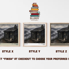 Heaven literary print in frame leaning in hallway – gothic wall art
