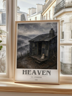 Heaven book cover poster colour and style options – V.C. Andrews book art