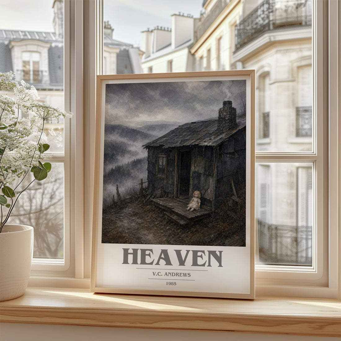 Heaven book cover poster colour and style options – V.C. Andrews book art
