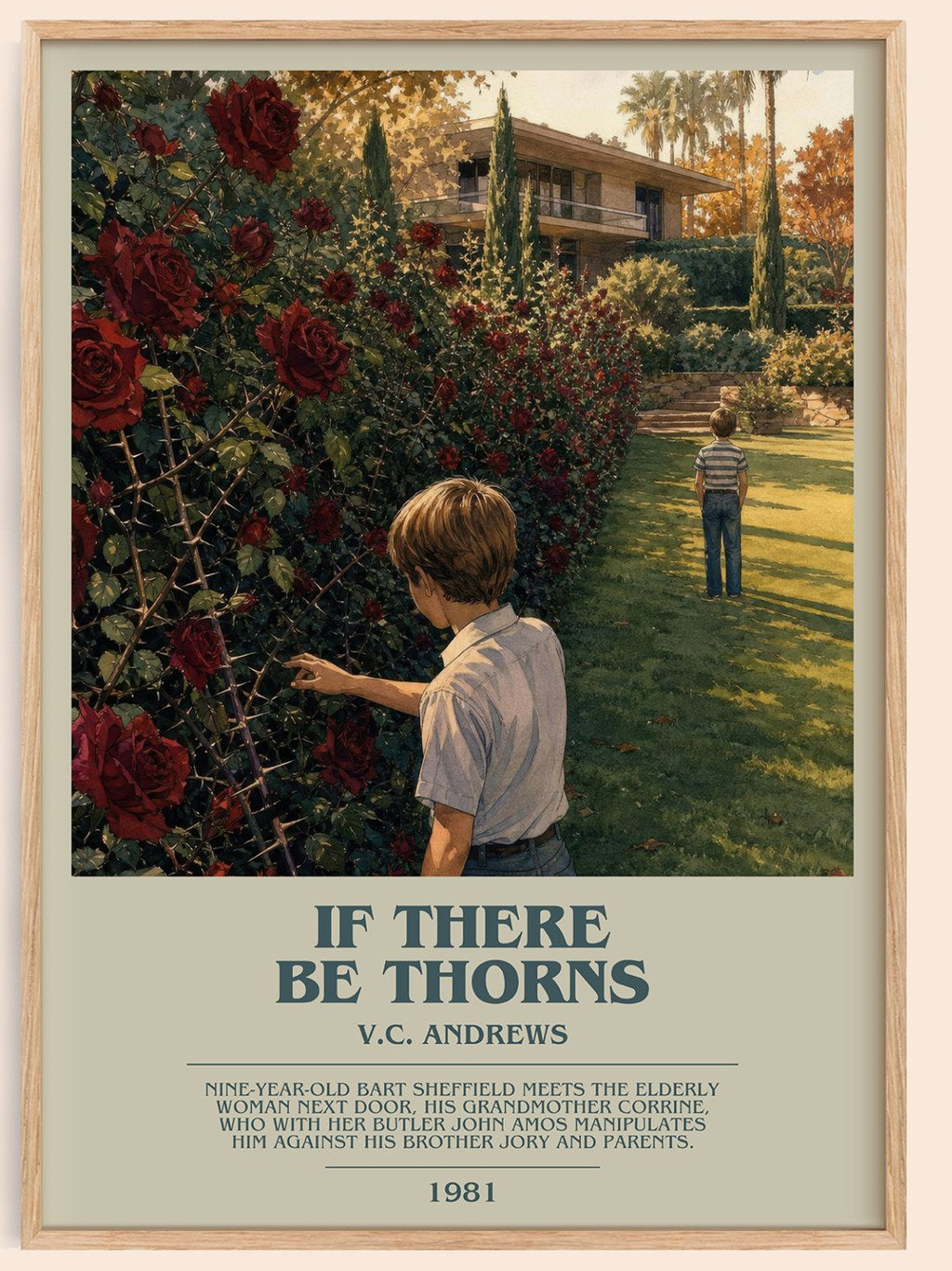 If There Be Thorns bookish book poster by V.C. Andrews – framed literary art print