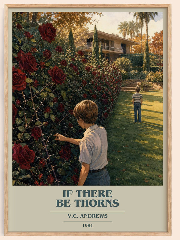 If There Be Thorns book cover book poster by V.C. Andrews – framed literary art print