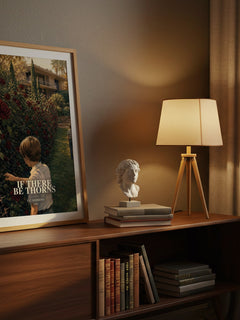 If There Be Thorns watercolour print on bookshelf – V.C. Andrews fan gift