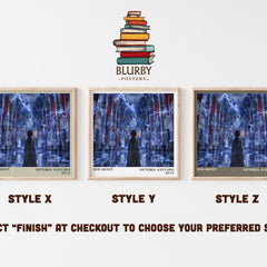 Red Queen literary print in frame leaning in hallway – dystopian wall art