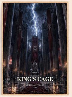 King's Cage watercolour book poster by Victoria Aveyard – framed literary art print