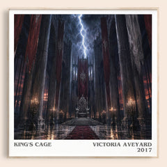 King's Cage literary book poster by Victoria Aveyard – framed literary art print